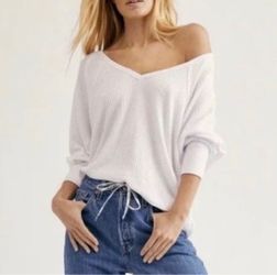 Free People Santa Clara Thermal Top – White – Medium – Brand New in Package