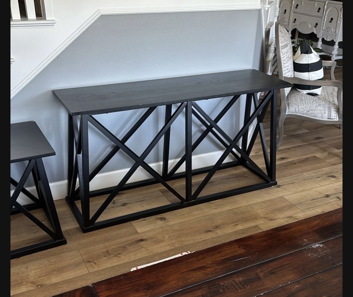 Target McGee And Company Farmhouse Console And Side Table Black