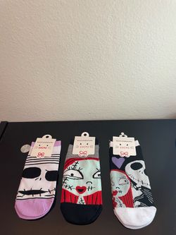 The Nightmare Before Christmas Socks Set Jack and sally socks one size