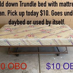 Trundle Bed With Mattress $10 Or Best Offer