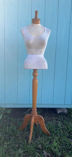 mannequin Torso On Wood Stand