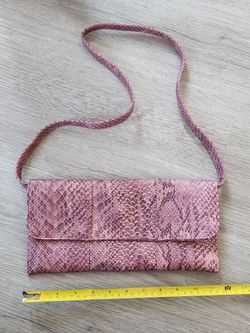 Pink Snakeskin Clutch/Shoulder Bag (NEW)