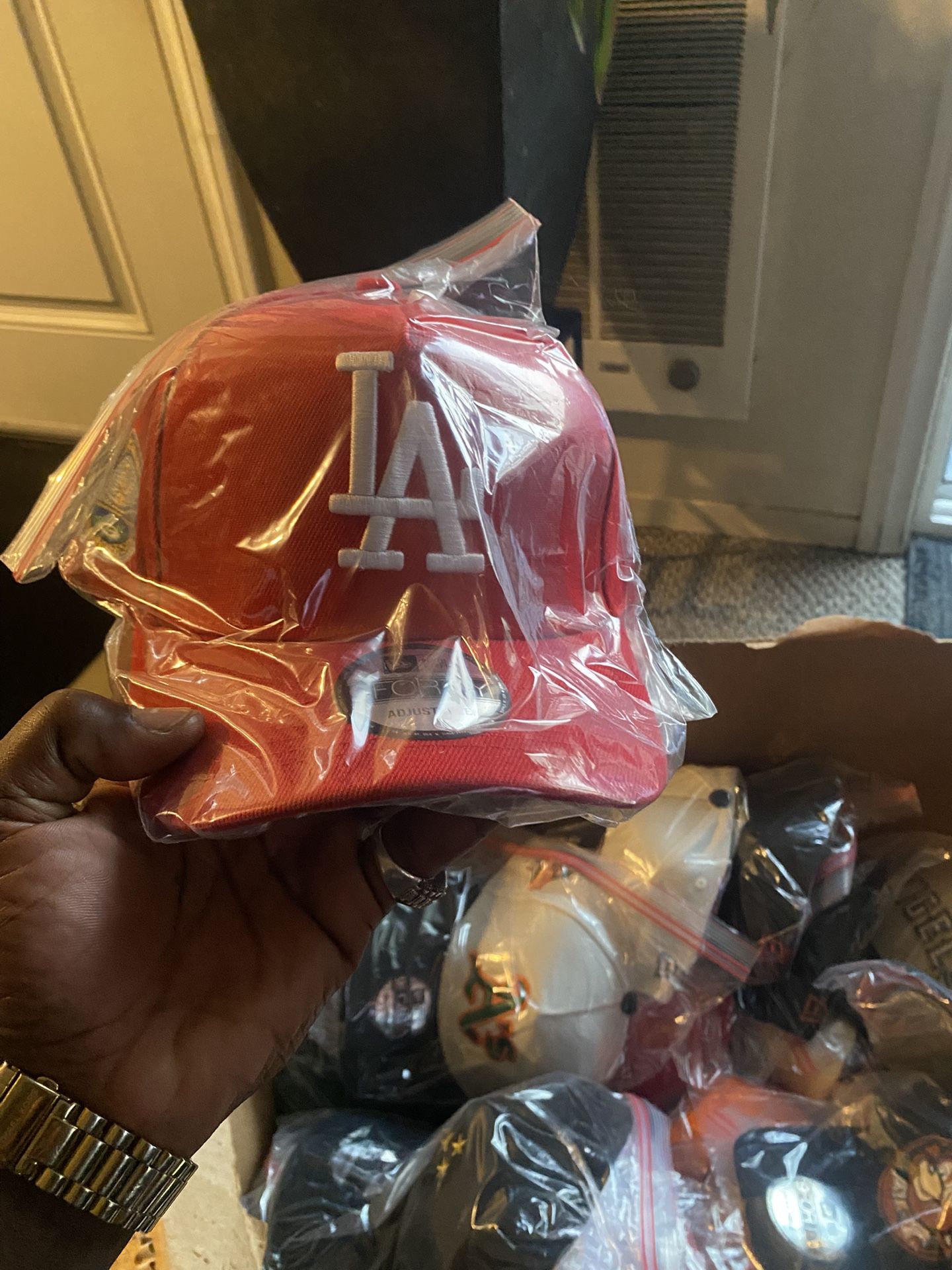 Red La Cap Snap Back 