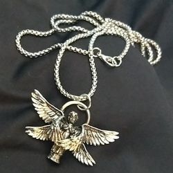 Seraph Prayer Pendant Necklace