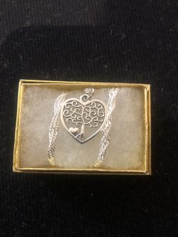 Tree of life necklace 20” silver plated necklace