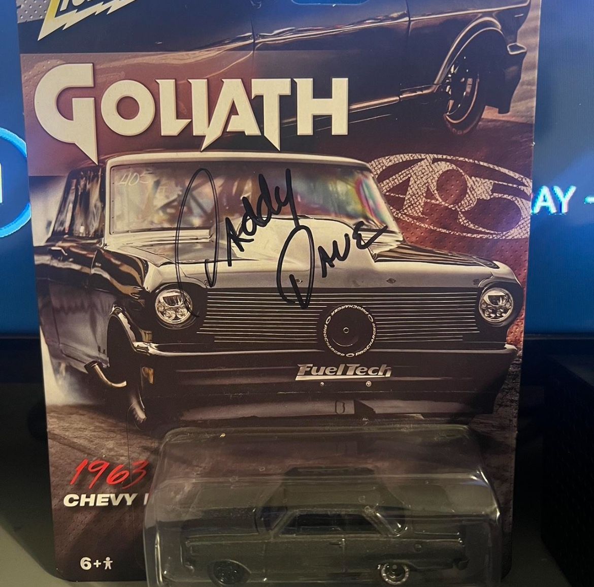 Signed “Daddy Dave Goliath” Toy car Street Outlaws