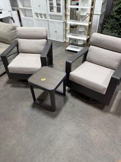 Two seat plus coffee table patio set