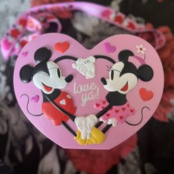 Valentines Light up Disney popcorn Bucket
