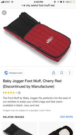 Baby jogger city Select foot muff red