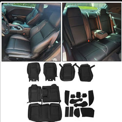 18 Pcs Front Rear Seat Covers Set For Dodge Challenger SXT RT Sport .2015-..2021