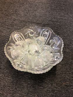 Vintage Punch Bowl Set - 12 cups