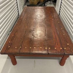 Large Wood Coffee Table.  Unique Excellent Condition