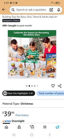 Blocks Kits Countdown Gifts, Christmas Calendar Stocking Stuffer Building Toys for Boys, Girls, Teens & Adults Ages 6+