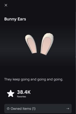 Bunny Ears ROBLOX limited | READ DESC