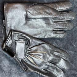 Premium Black Genuine Cow Leather Gloves Medium Free Size Soft, Warm & Durable