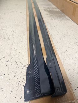 Noble STI Style Carbon Fiber Side Skirts Extensions Subaru WRX 2022-2026