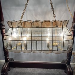 Vintage Tiffany Style Pool Table Light 