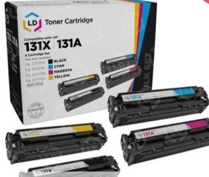 Hp Printer Compatible Toner Cartridge Set HP 131A (Black, Cyan, Magenta, Yellow)