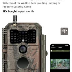 Never Used GardePro E6 Trail Camera WiFi 48MP 1296P Game Camera 