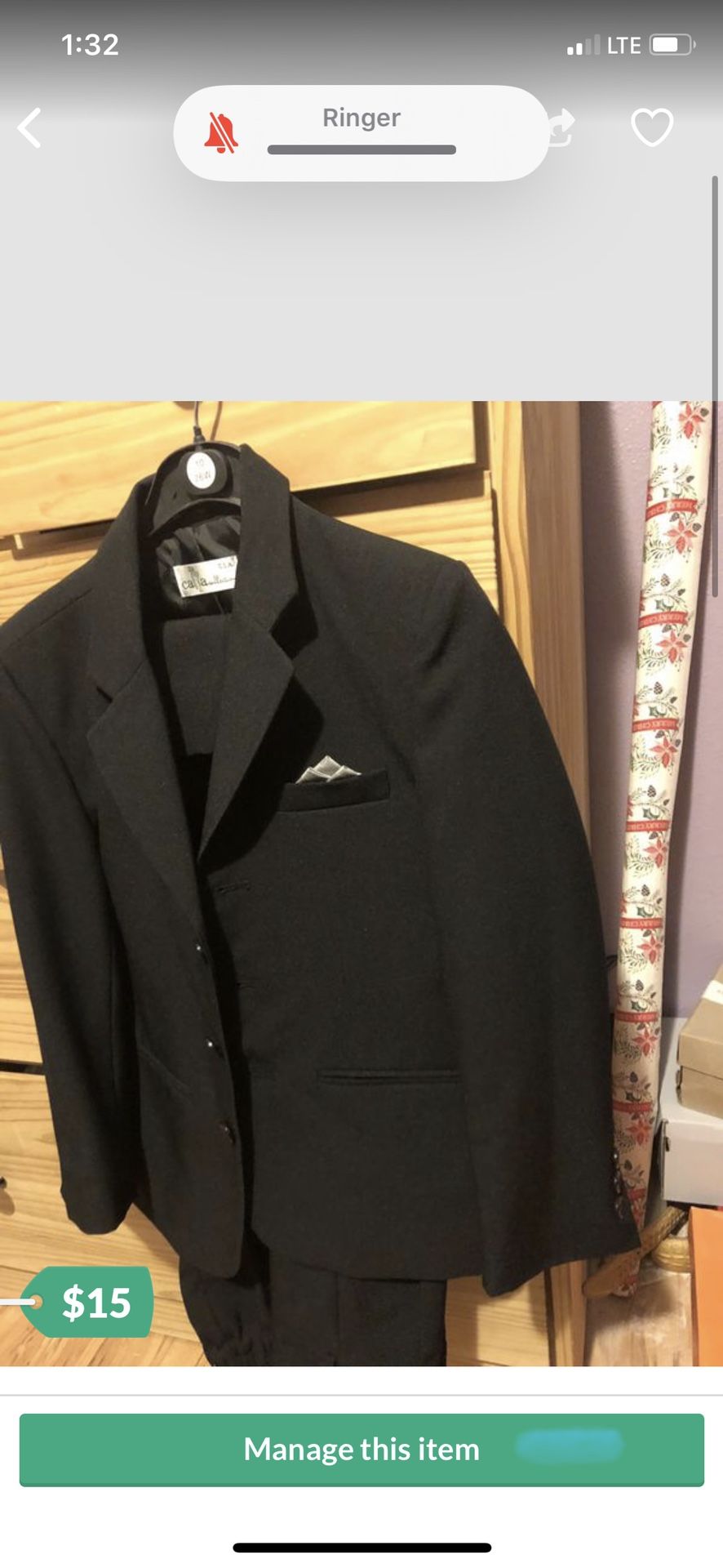 Traje para niños talla 10, como nuevo
