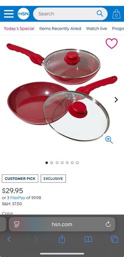 Safe-T-Grip Ceramic Pfoa-Free Red Pan 