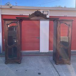 TWIN TOWER WOOD FURNITURE DRAWERs WITH LIGHTS  FOR QUEEN/ KING SEIZE BEDS  