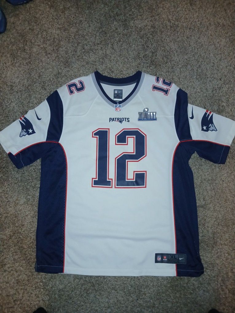 NFL Nike New England Patriots Tom Brady Jersey Super Bowl LIII 53 Mens Large