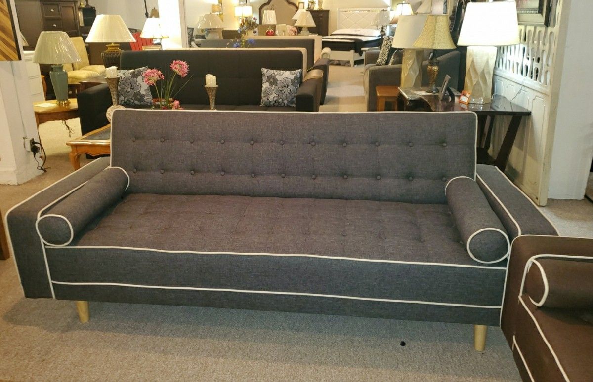Grey Futon Sleeper Sofa