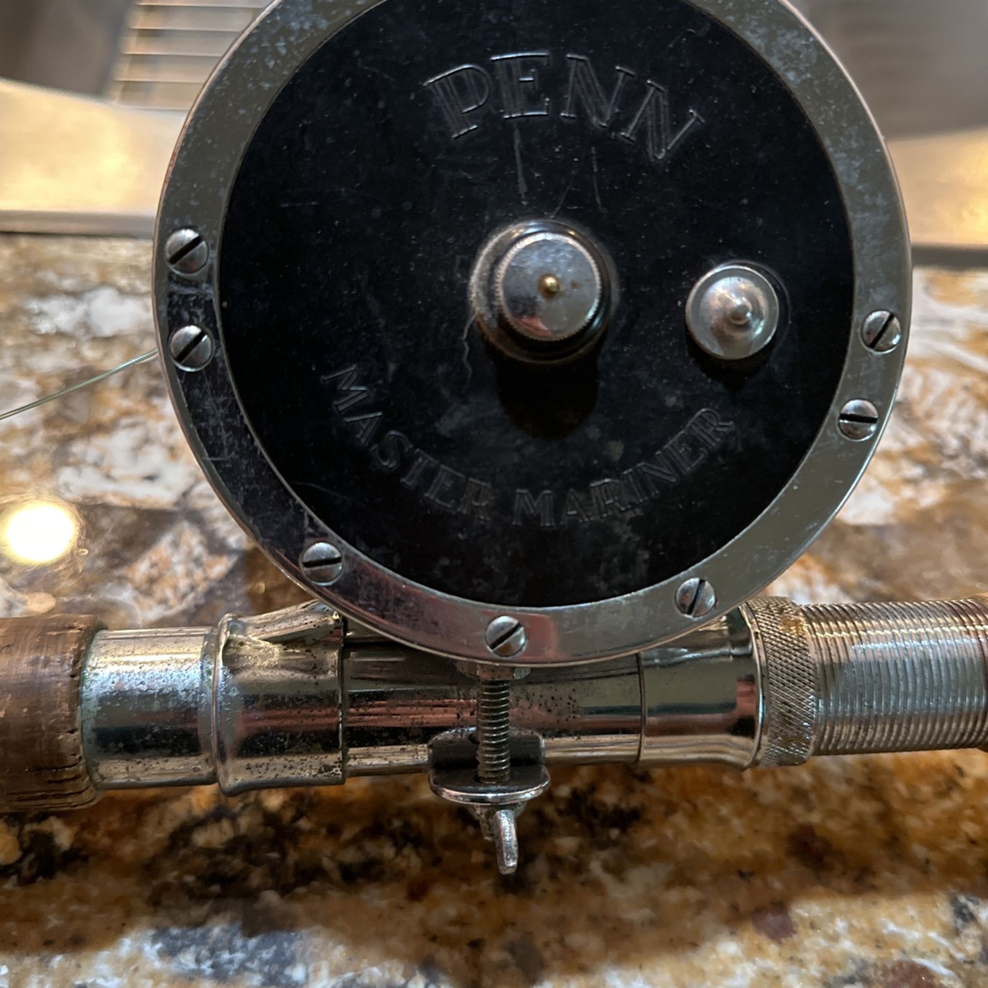 Penn Master Mariner Reel With Pole  Vintage 