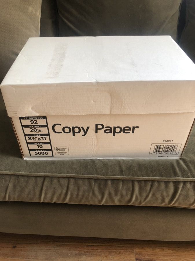 Case of Copy Paper for Sale in Denver, CO OfferUp