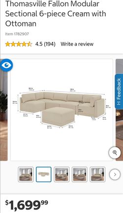 Thomasville Modular Sectional cream.