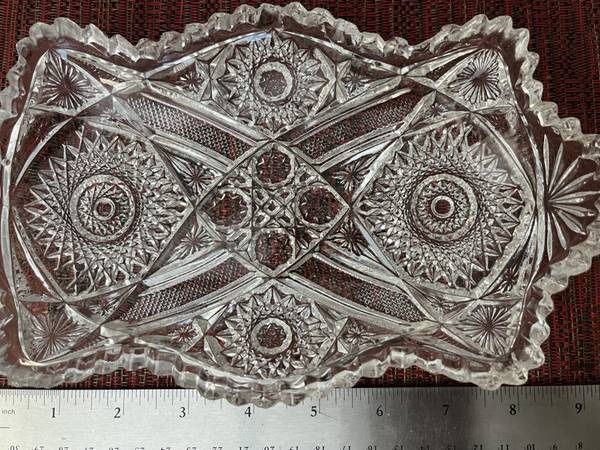 Antique American Brilliant Relish Dish - Circa 1890's-1910's