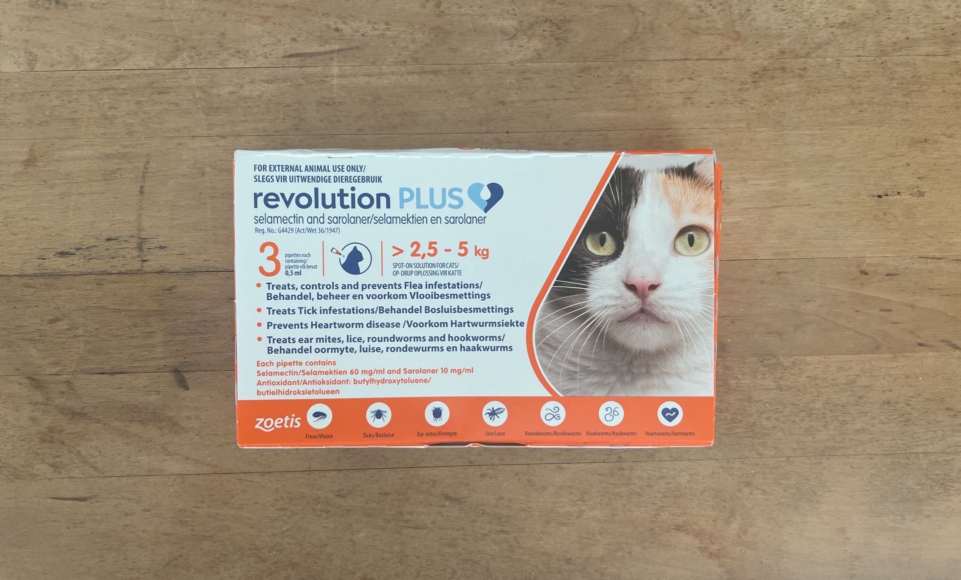 Revolution Plus Topical Solution for Cats, 5.6-11 lbs, (Orange Box)