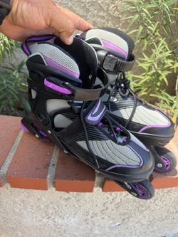Inline Roller Skates Black and Purple