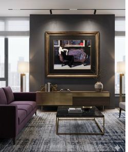 Large 46x38  Jaxson Rea "Pensiero lontano Gallery Wrapped Canvas by Fabio Calvetti,