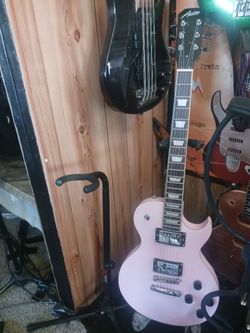 Candy Pink Les Paul Style Guitar