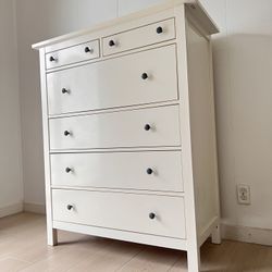 Big IKEA White Hemnes 6 Deep Drawers Cajonera