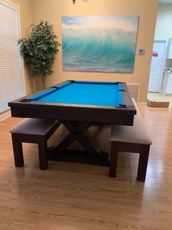 Farmhouse dining table with pool table