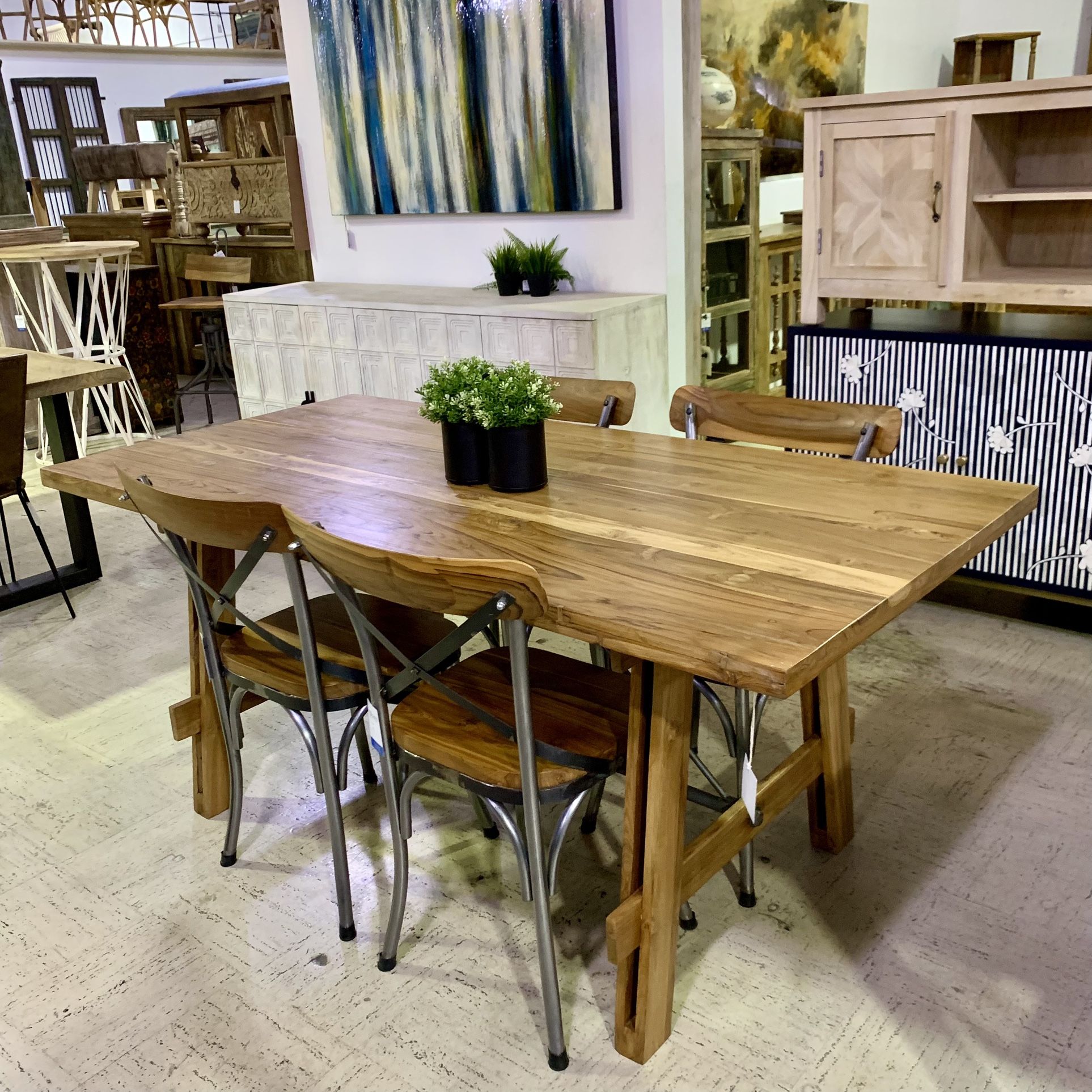Solid Teak Wood Dining Table