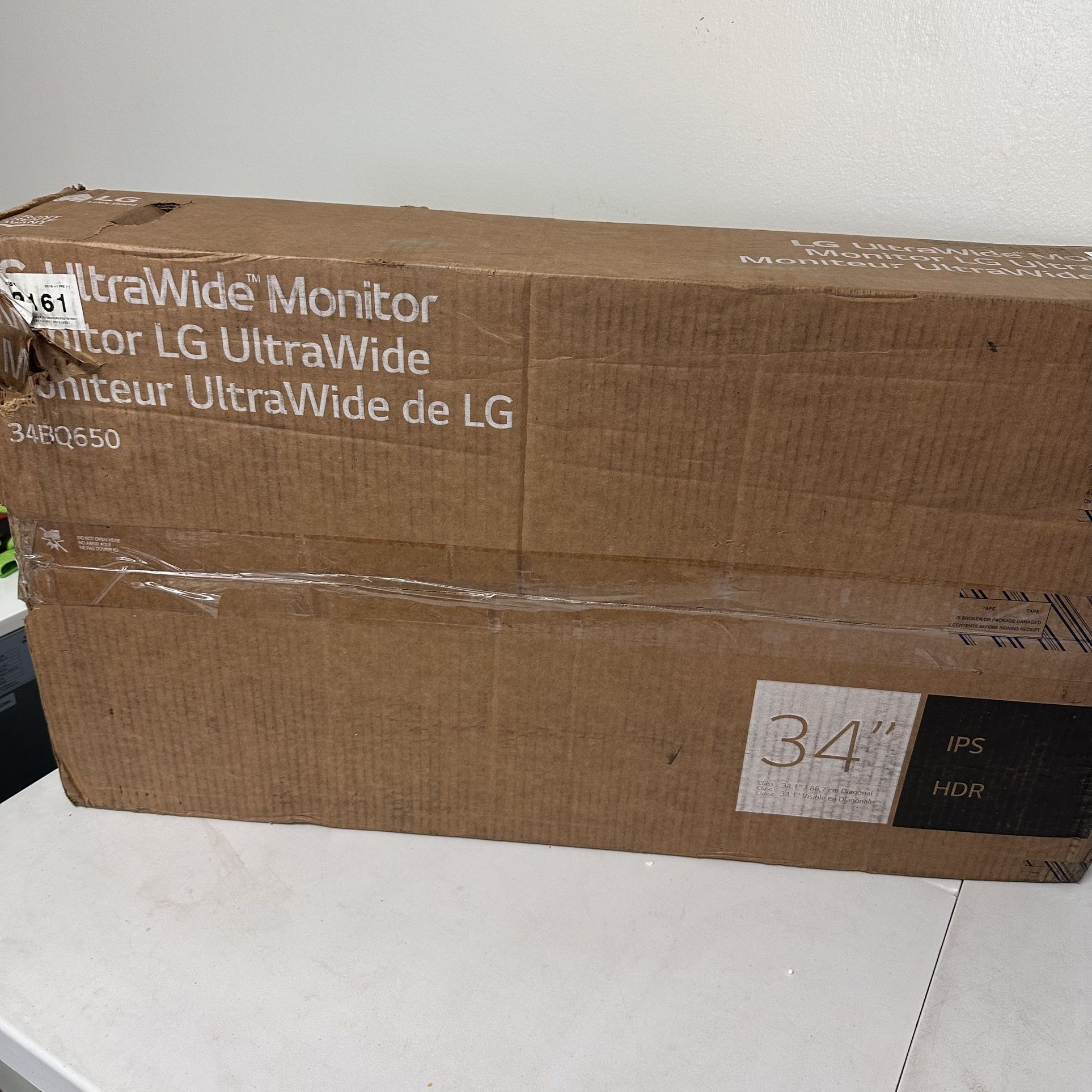 LG UltraWide 34BQ650-W 34" FHD 2560x1080 HDR 100Hz 5ms IPS Monitor