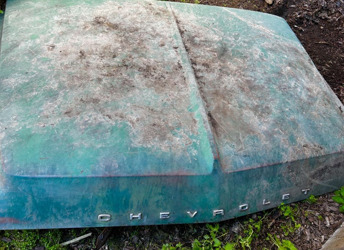 🔥 “Bring Back the Muscle!” – Vintage 1967 Chevrolet Hood 🔥