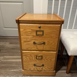Real Wood 2 Drawer Filing Cabinet