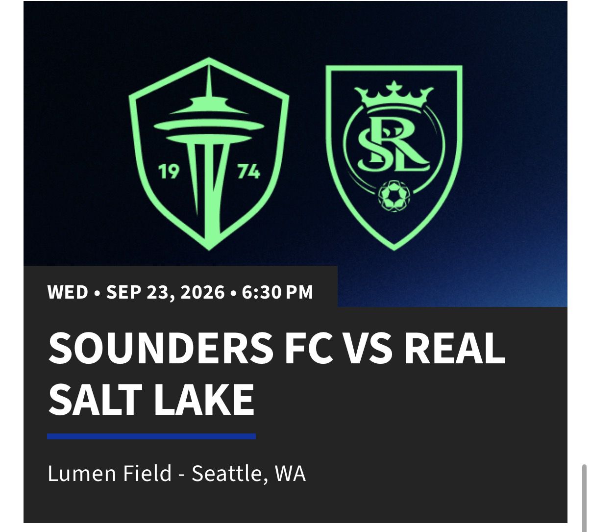 Seattle sounder tickets