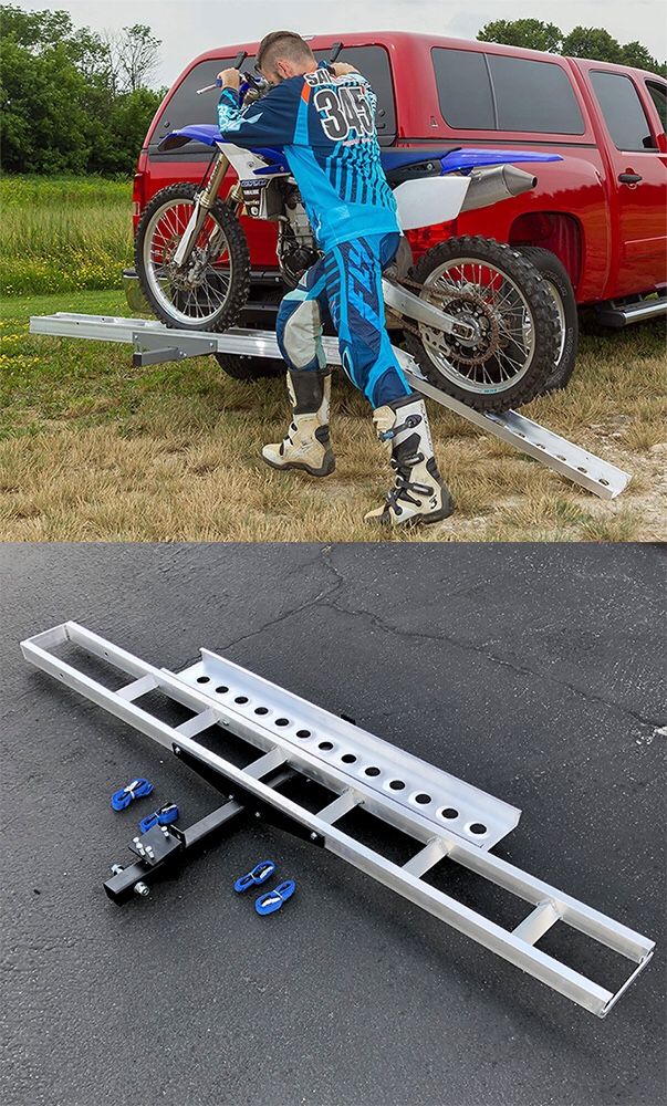 New $75 Aluminum Foldable Motorcycle Loading Ramp, Scooter, Wheel Chair, Motorbike (Max 450 lbs)