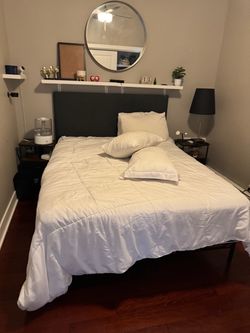 Queen size bed with headboard