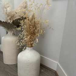 Vases With Dry branches And Leafs