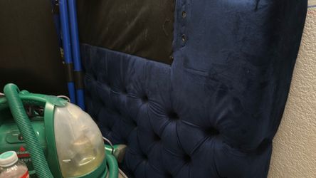 Bed frame queen size color blue obo