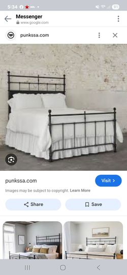 KING SIZE BLACK METAL BED