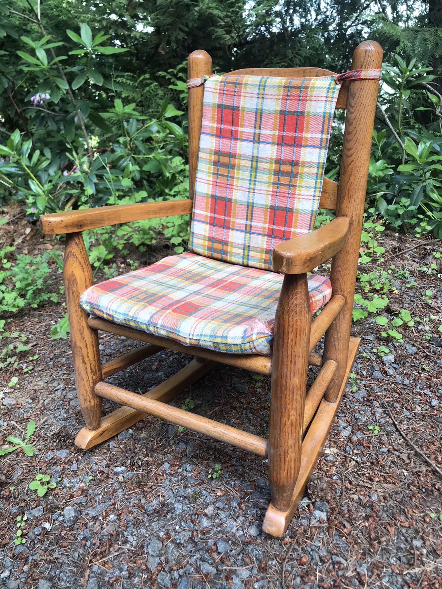 Vintage Child’s Oak Rocking Chair