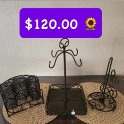 Set De 3 Asesorios Línea Meridian Para Servilletas Y Cubiertos $120.00  Princess House Ventas Finales 